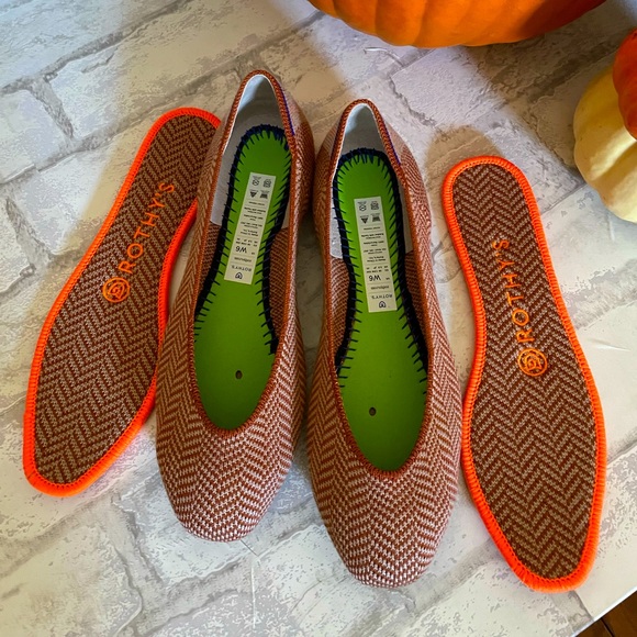 NWT Rothy’s Retired Merino Wool Camel Herringbone Square-Toe Size 6 EU 36 - Picture 5 of 5